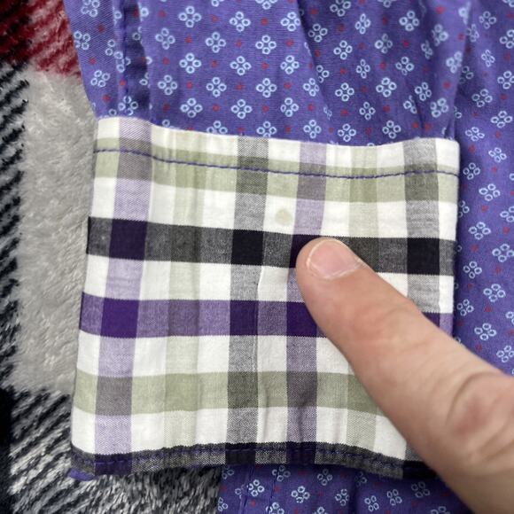 Resistol Shirt Mens M Blue Geometric Square Button Western Cowboy Rodeo‎ Vintage - Picture 11 of 14